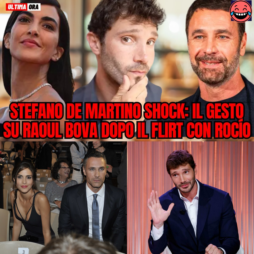Terremoto nel mondo dello spettacolo: il gesto improvviso di Stefano De Martino verso Raoul Bova dopo il presunto flirt con Rocรญo apre uno scenario inquietante fatto di tensioni, silenzi pesanti e veritร ancora nascoste