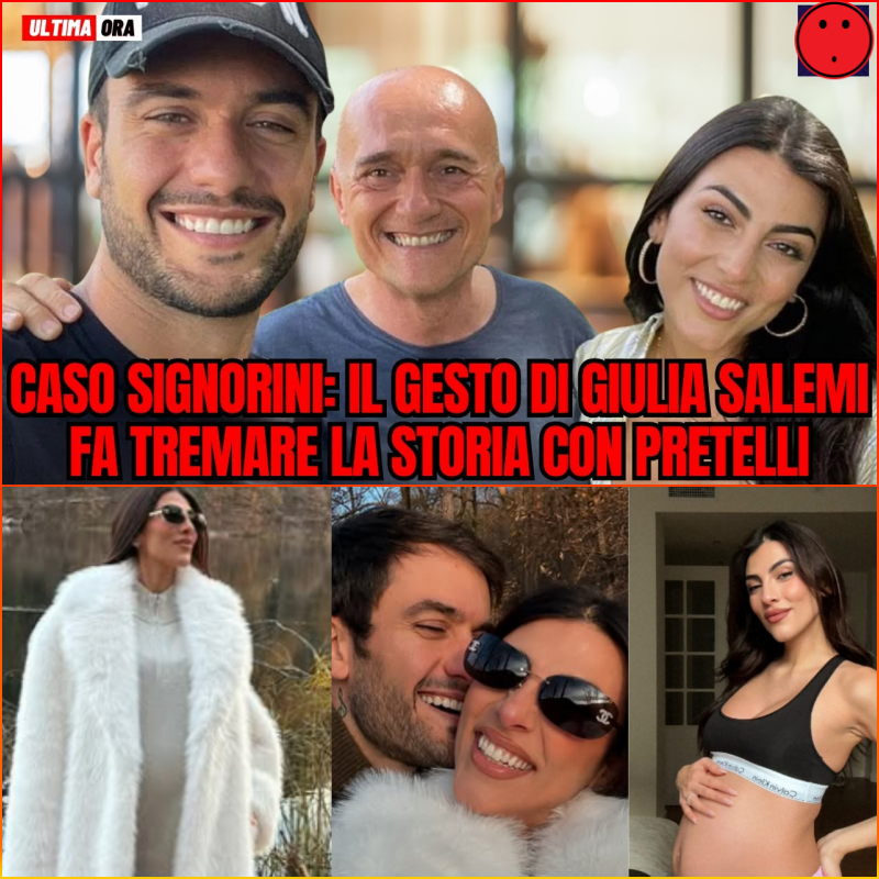 Nel pieno del Caso Signorini, Giulia Salemi compie un gesto che divide il pubblico: Pretelli resta in silenzio, i social esplodono e cresce la paura che la coppia più amata possa trovarsi davanti a una svolta drammatica e inaspettata, genera confusione tra i fan e alimenta il sospetto che qualcosa, fino a oggi tenuto nascosto, stia lentamente venendo a galla
