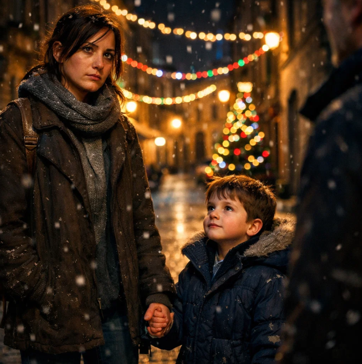 “Signore, potrebbe per favore dire a Babbo Natale che ci siamo trasferiti?” — Un bambino disse al proprietario della casa di una povera madre single…