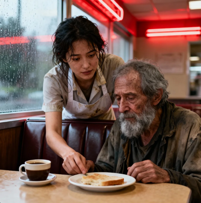 Una cameriera aiutò un anziano affamato, che a sua insaputa era il padre di un miliardario.