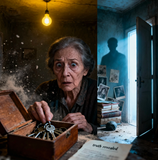 Una donna trova una chiave in un posto segreto e scopre il segreto cinquantennale del marito.