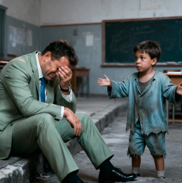 “PUEDO ABRAZARTE”, dijo el Niño al Millonario que Lloraba… Lo que pasó después fue Impactante