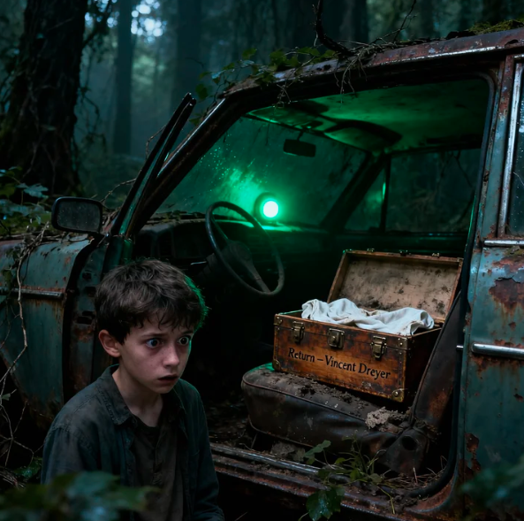 Un bambino scopre un’auto abbandonata nel bosco e rimane sorpreso da ciò che trova al suo interno.