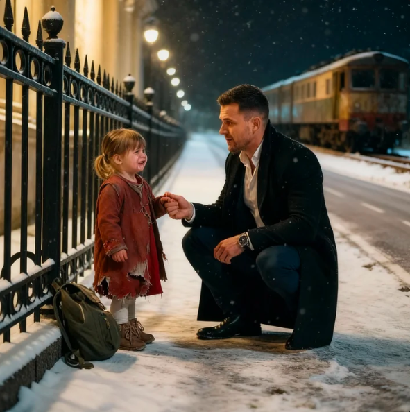 L’amministratore delegato trovò una bambina seduta nella neve ghiacciata: “Sua madre ha detto che solo lei poteva aiutarci”.