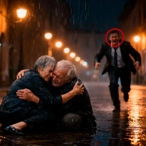 Un uomo d’affari ha visto i suoi genitori abbandonati durante una tempesta… ma quando gli è stato chiesto il motivo, è scoppiato a piangere…
