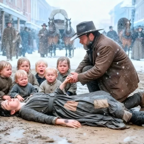 I bambini rimasero sotto la pioggia, finché il cowboy non si frappose tra loro e l’inferno.