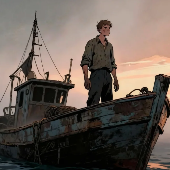 Il ricco pescatore pagò il suo povero assistente con una vecchia barca che faceva acqua… 💔🪣