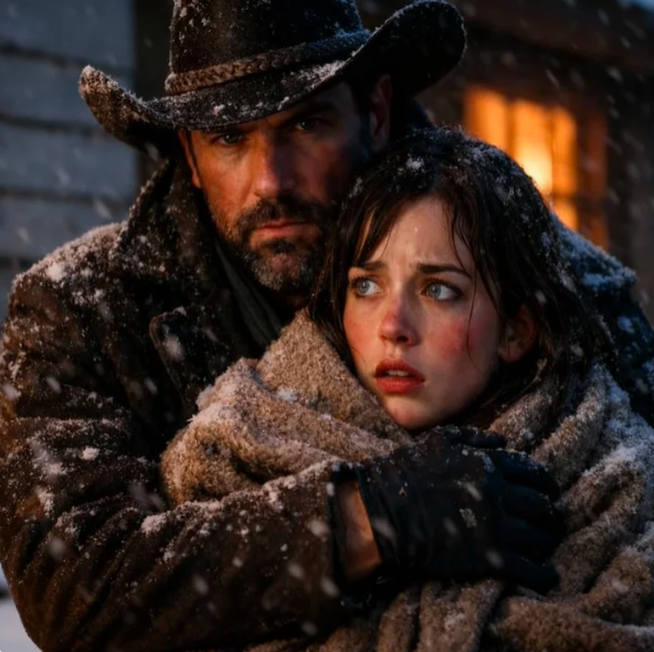 Intrappolata nella neve, accetta con riluttanza un’offerta audace e inaspettata da parte di un cowboy.