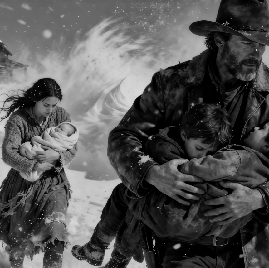 I figli della vedova non riuscivano più a camminare da soli: li portava in braccio un contadino.