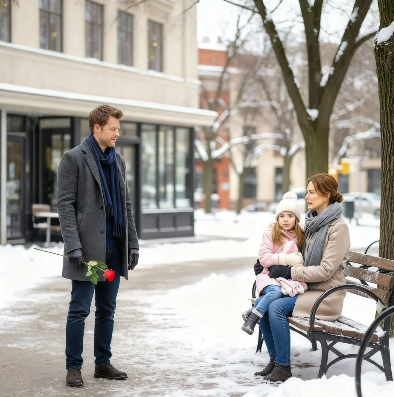 La ragazza dei suoi sogni non era ancora apparsa, finché non vide una madre piangere nella neve e tutto cambiò.