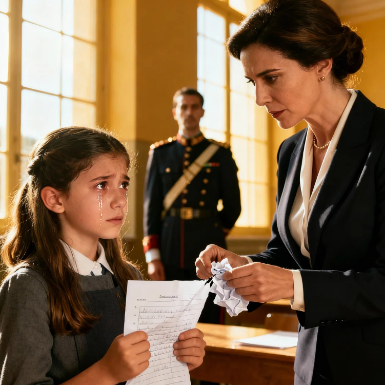 L’insegnante ha accusato la figlia della domestica di aver mentito sulla professione del padre. Il generale a quattro stelle รจ rimasto in silenzio quando รจ intervenuto.