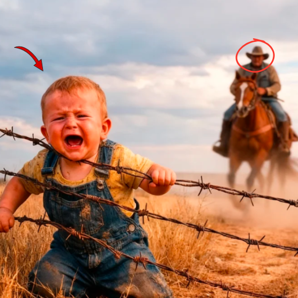 Un contadino vedovo vede un bambino intrappolato nel filo spinato in mezzo a un campo… finché…