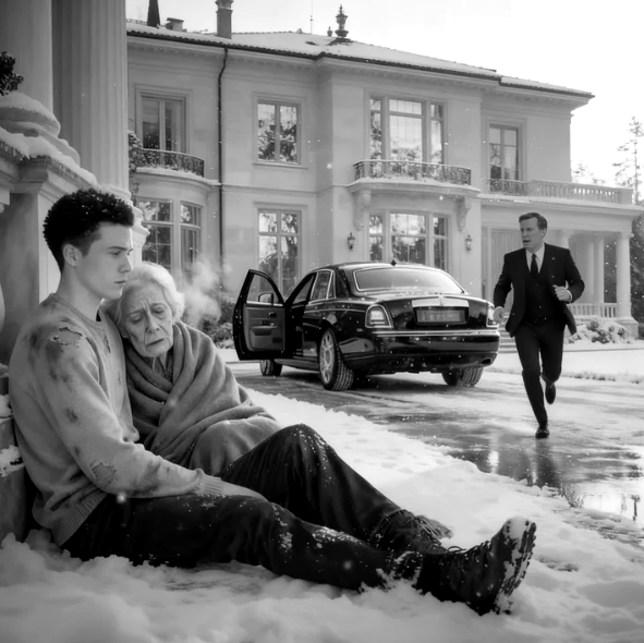 Il miliardario rimase sbalordito nel vedere sua madre appoggiata a un giovane senzatetto che correva verso di loro…