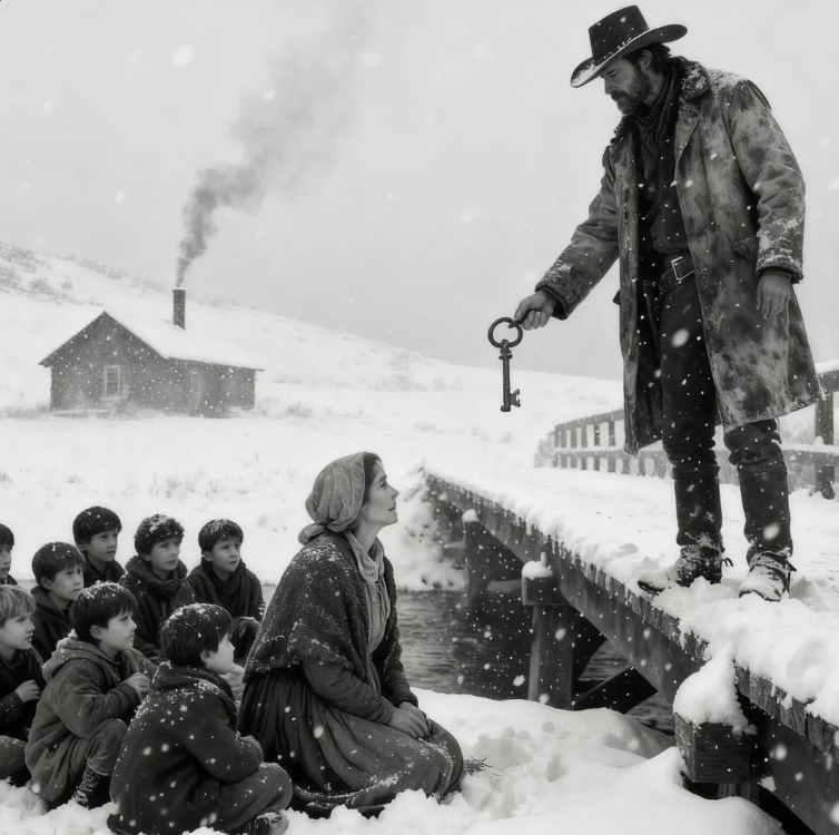 Un cowboy vide una madre vedova con nove figli piangere sotto un ponte e le diede le chiavi di casa sua.
